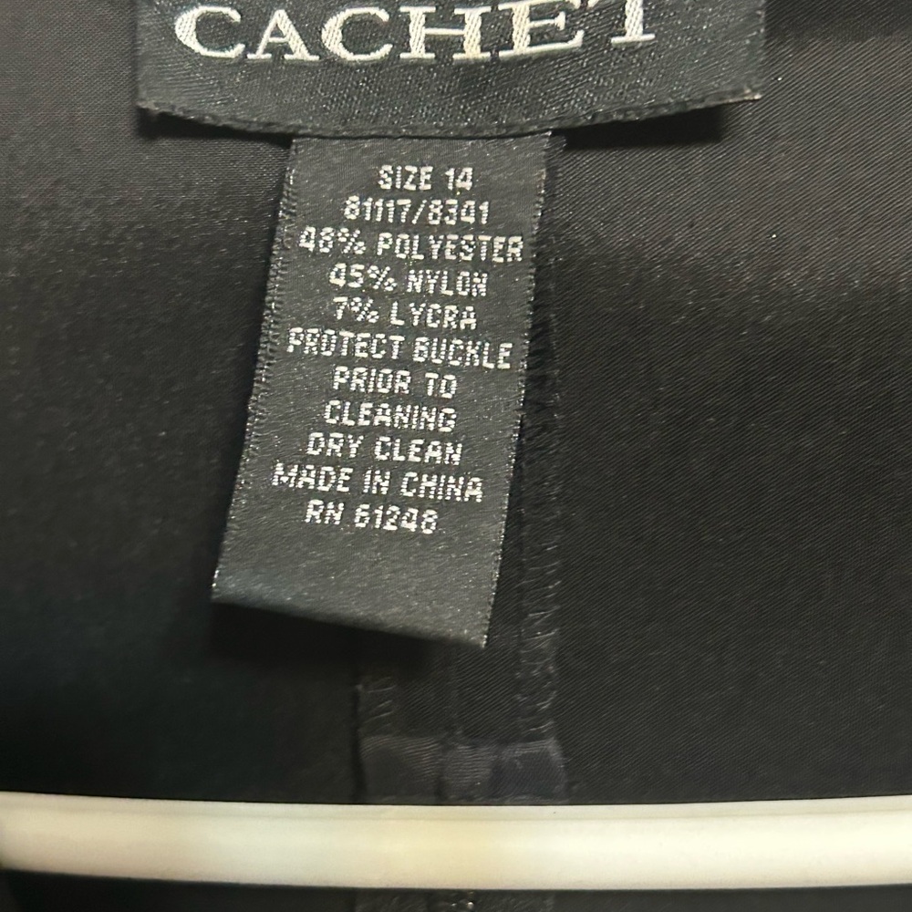 Cachet Black Blouse with Crystal Accent - Picture 7 of 8